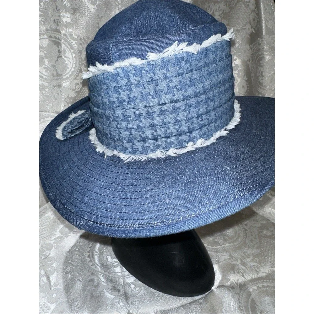 Simply Barbara Denim Hat Cowgirl Made In USA Medium